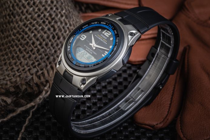Cinturino Originale Casio Blu In Resina Per Modello AW-82-2AV (10257752)
