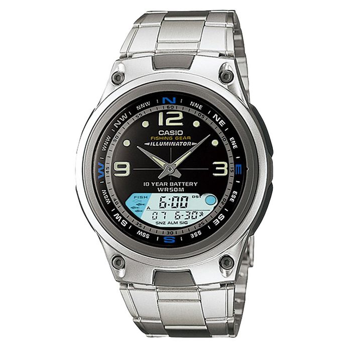 Casio Standard AW-82D-1AVDF Fishing Gear 10 Year Battery Stainless  Steel Band