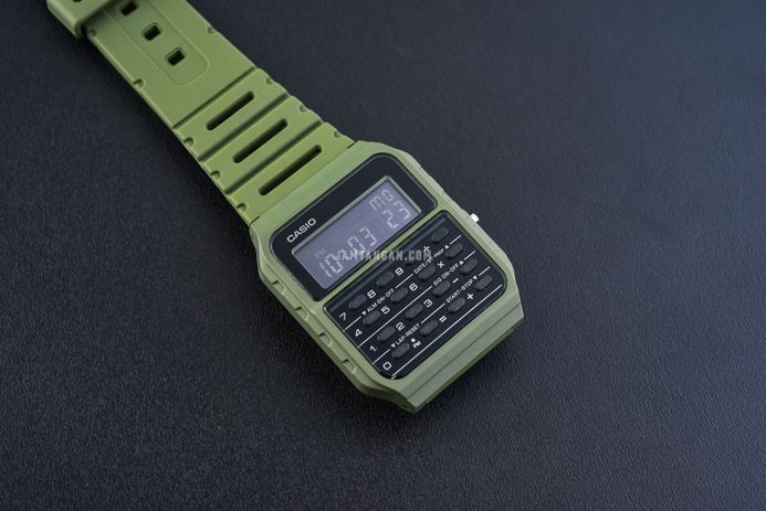 Casio General CA-53WF-3BDF Data Bank Digital Dial Green Resin Band