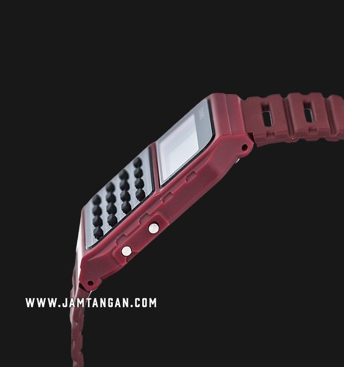 Casio General CA-53WF-4BDF Data Bank Digital Dial Red Resin Band