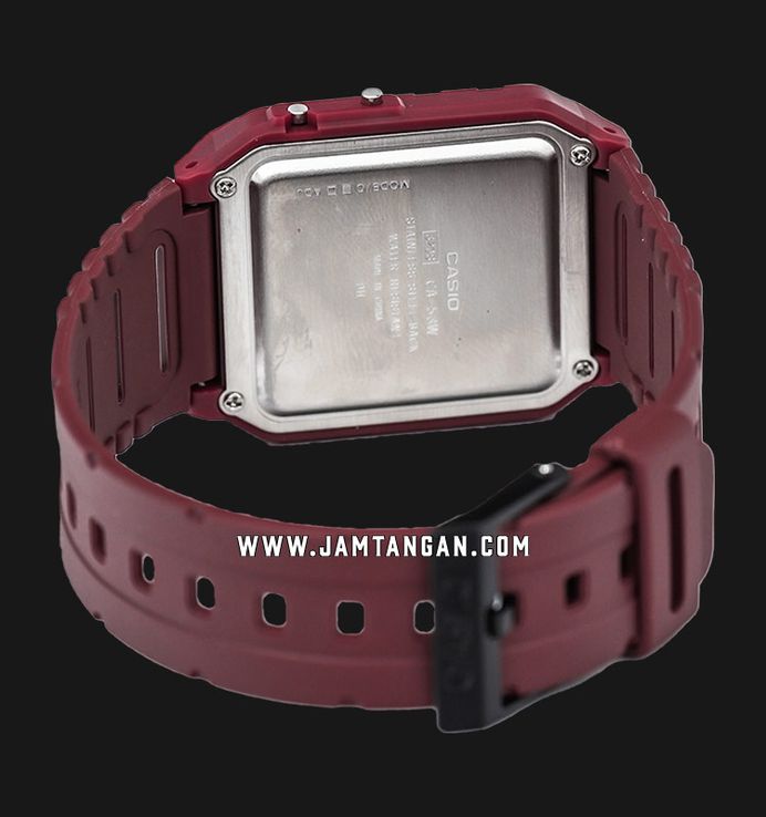 Casio General CA-53WF-4BDF Data Bank Digital Dial Red Resin Band