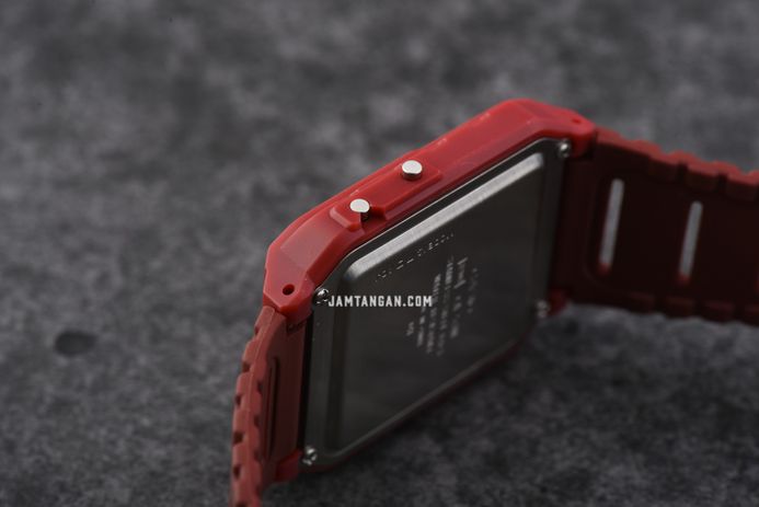 Casio General CA-53WF-4BDF Data Bank Digital Dial Red Resin Band
