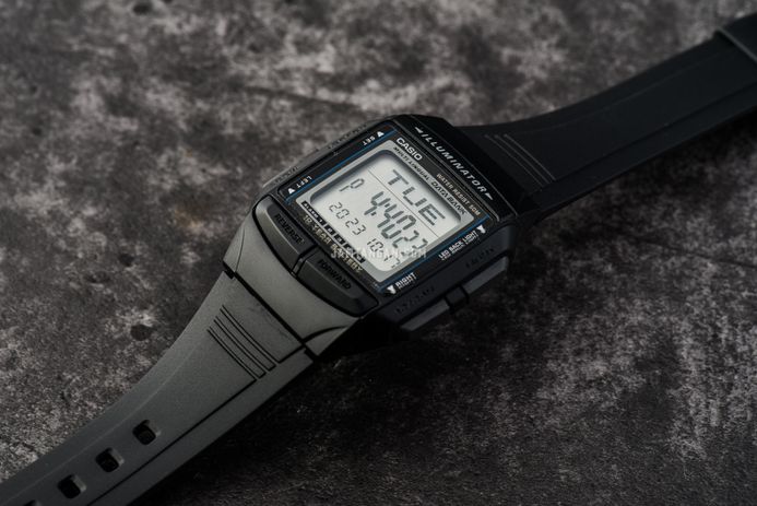 Casio General DB-36-1AVDF Data Bank Man Digital Dial Black Resin Band
