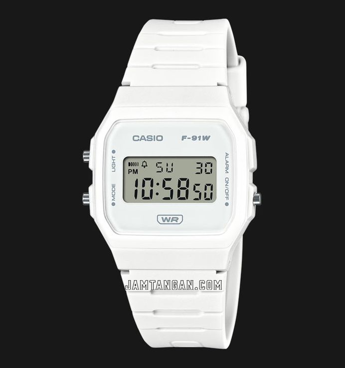 Casio General F-91WB-7ADF Digital Dial White Resin Band