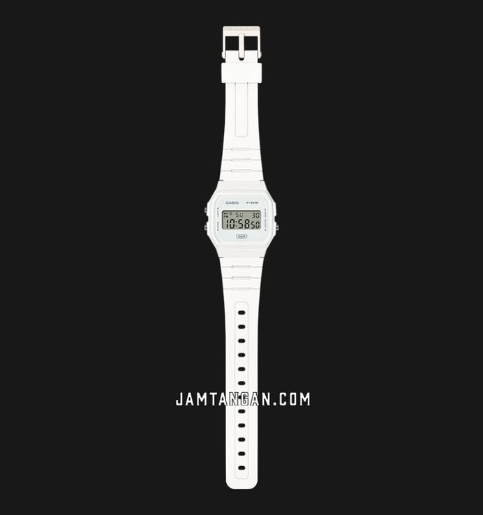 Casio General F-91WB-7ADF Digital Dial White Resin Band