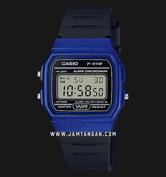 Casio General F-91WM-2ADF Digital Dial Black Resin Band