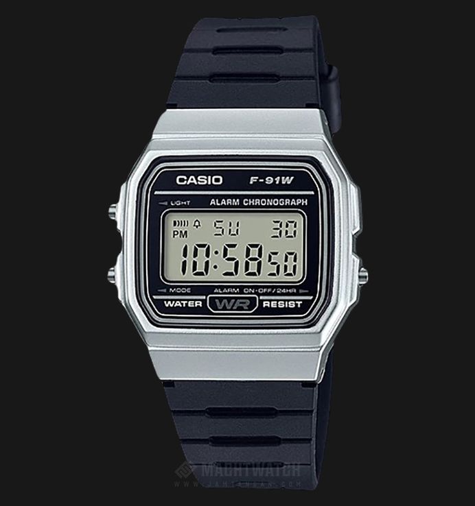 Casio General F-91WM-7ADF Vintage Series Digital Dial Black Resin Band