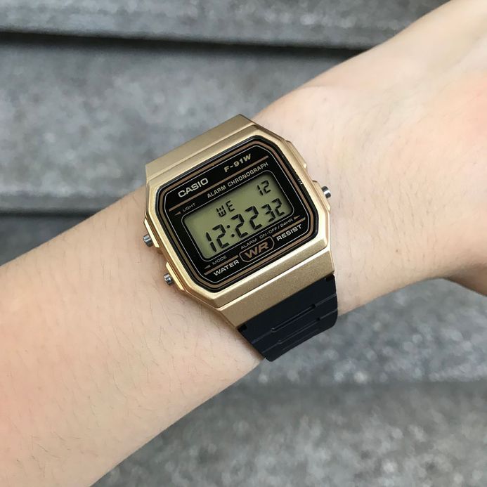 Casio General F-91WM-9ADF Vintage Series Digital Dial Black Resin Band
