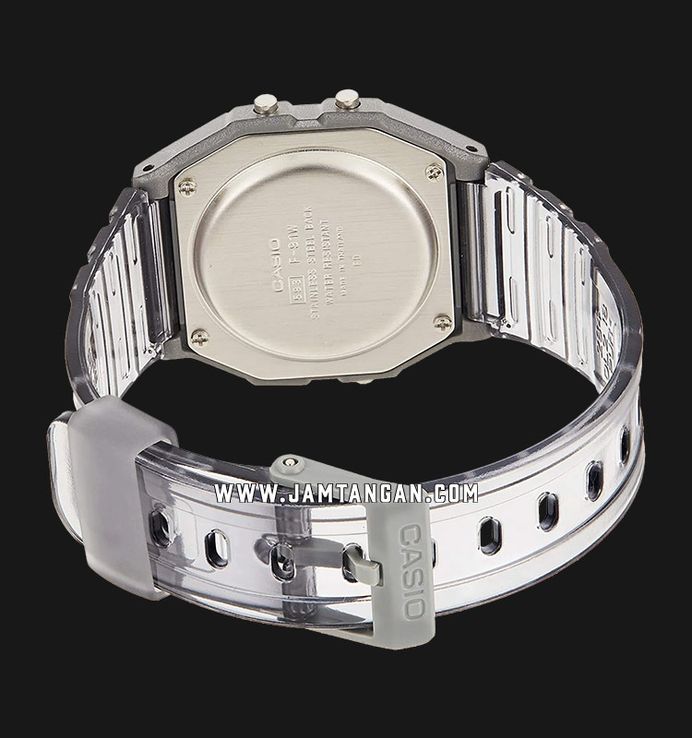 Casio General F-91WS-8DF Digital Dial Light Black Clear Resin Band