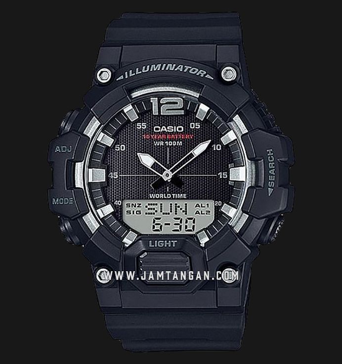 Casio General HDC-700-1AVDF Digital Analog Dial Black Resin Band