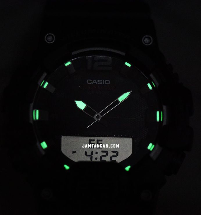 Casio General HDC-700-1AVDF Digital Analog Dial Black Resin Band