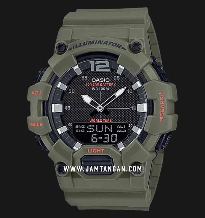 Casio General HDC-700-3A2VDF Digital Analog Dial Green Olive Resin Band