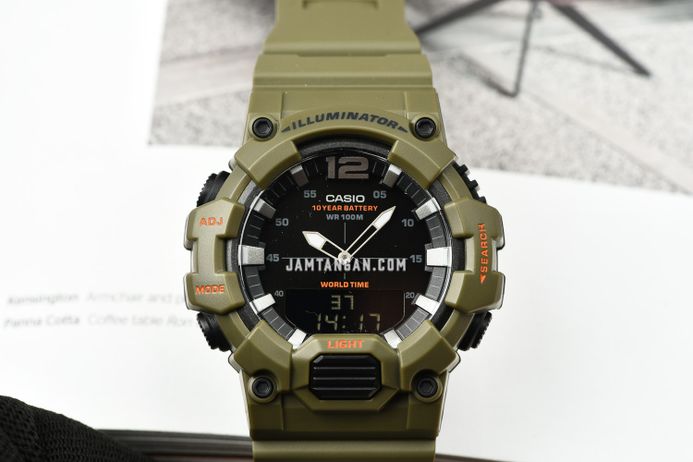 Casio General HDC-700-3A2VDF Digital Analog Dial Green Olive Resin Band