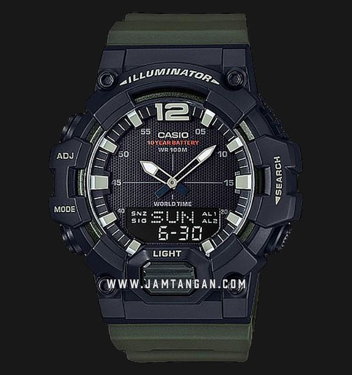 Casio General HDC-700-3AVDF Digital Analog Dial Green Resin Band