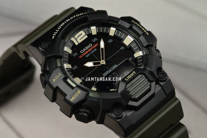 Casio General HDC-700-3AVDF Digital Analog Dial Green Resin Band