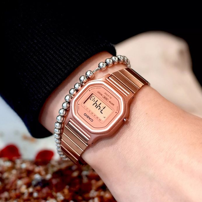 Casio mini rose gold discount