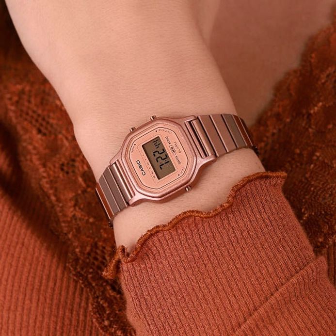 Jam tangan casio wanita rose gold sales