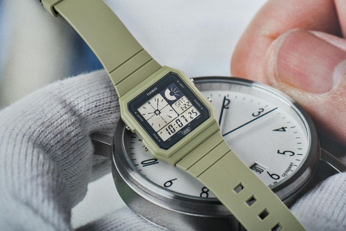 Casio General LF-20W-3ADF Pop Digital Dial Sage Green Resin Band