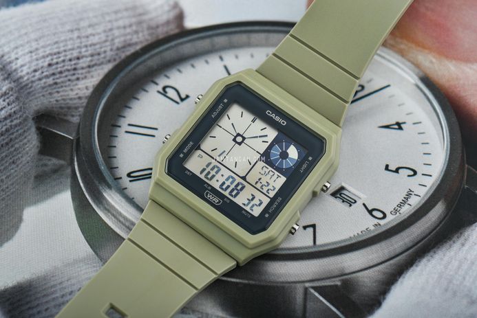 Casio General LF-20W-3ADF Pop Digital Dial Sage Green Resin Band
