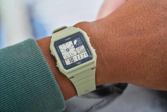 Casio General LF-20W-3ADF Pop Digital Dial Sage Green Resin Band