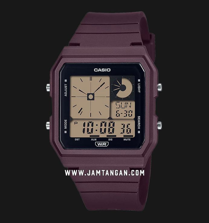 Casio General LF-20W-5ADF Pop Digital Dial Brown Resin Band
