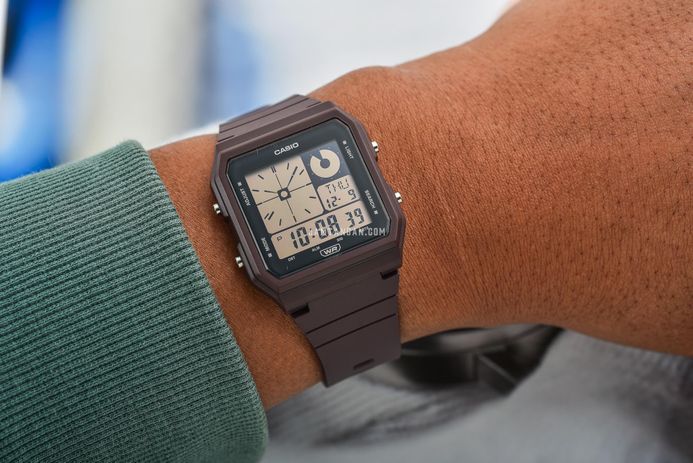 Casio General LF-20W-5ADF Pop Digital Dial Brown Resin Band