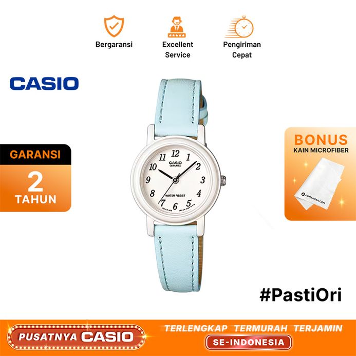 Casio General LQ-139L-2BDF White Dial Light Blue Leather Band