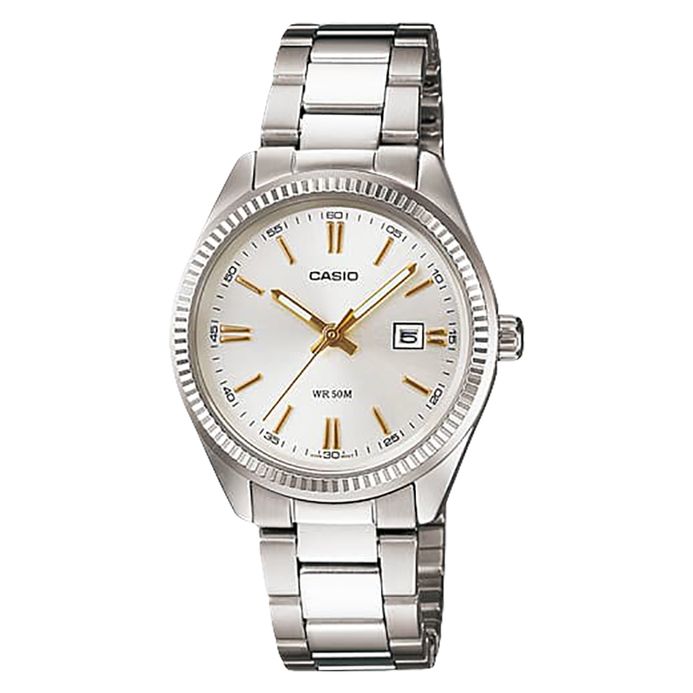 Casio General LTP-1302D-7A2 LTP-1302D-7A2VDF Enticer Ladies Silver