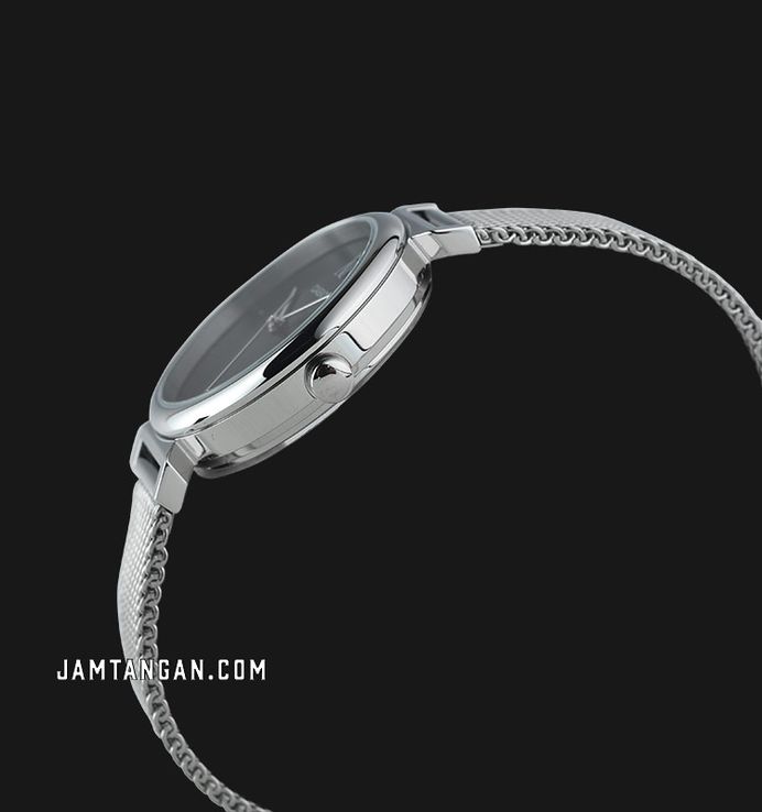 Casio General LTP-2023VM-1CDR Black Dial Mesh Band + Bangle