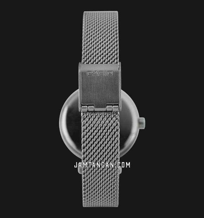 Casio General LTP-2023VM-1CDR Black Dial Mesh Band + Bangle