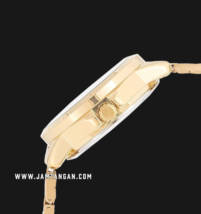 Casio General LTP-V004G-9BUDF Ladies Yellow Dial Golden Ion-Plated Stainless Steel Band