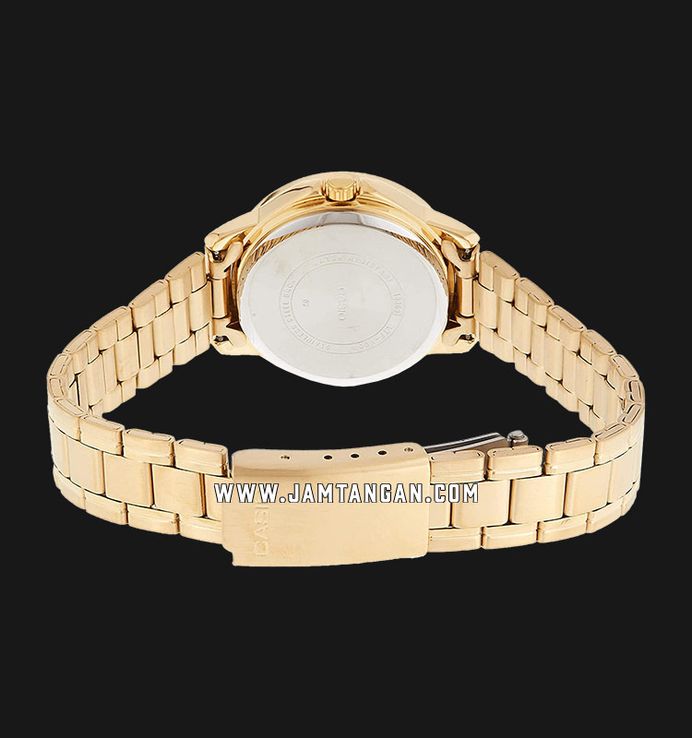 Casio General LTP-V004G-9BUDF Ladies Yellow Dial Golden Ion-Plated Stainless Steel Band