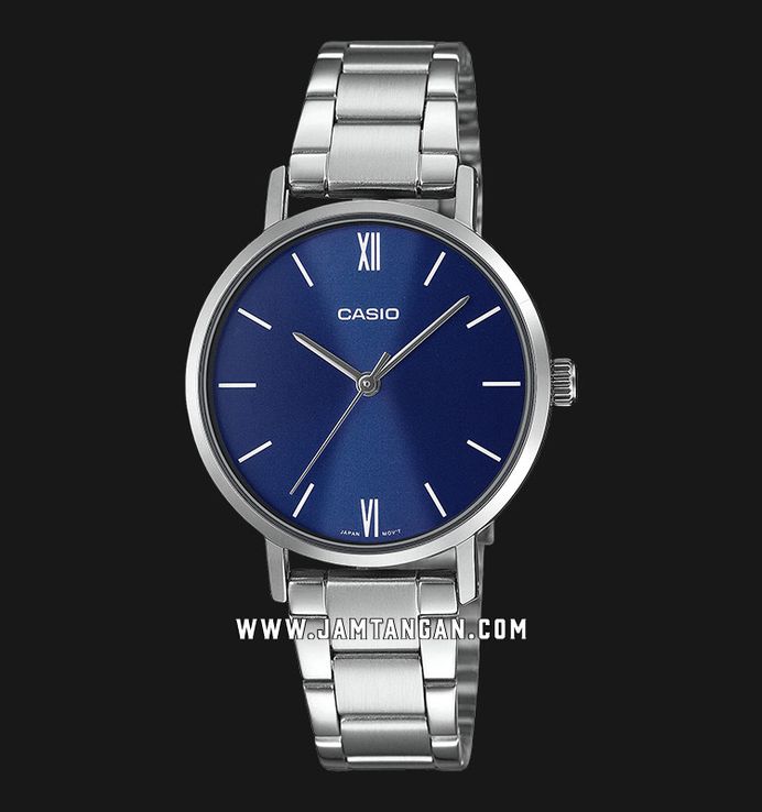 Casio General LTP-VT02D-2AUDF Ladies Blue Dial Stainless Steel Strap