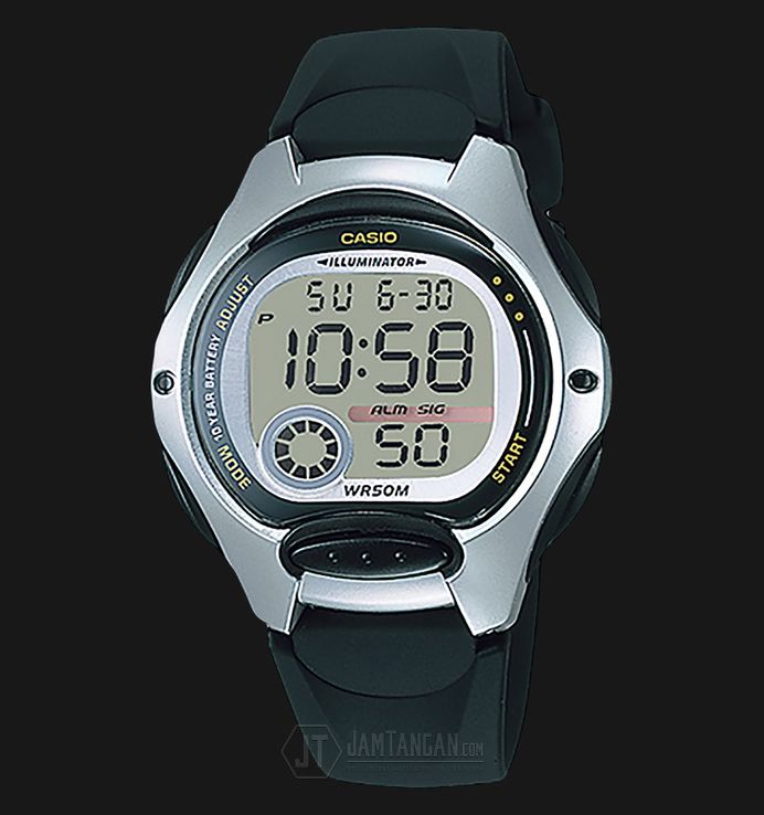 Casio General LW-200-1AVDF 10 Years Battery Life Digital Dial Black Rubber Band