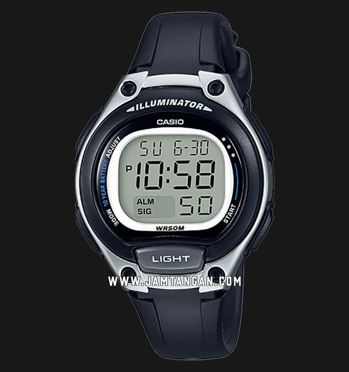 Casio General LW-203-1AVDF Digital Dial Black Resin Band