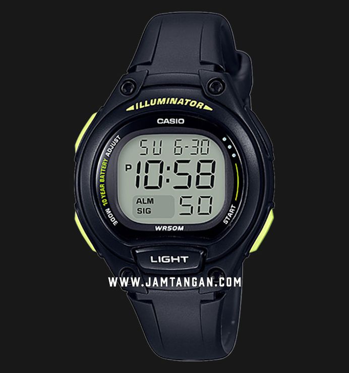 Casio General LW-203-1BVDF Digital Dial Black Resin Band
