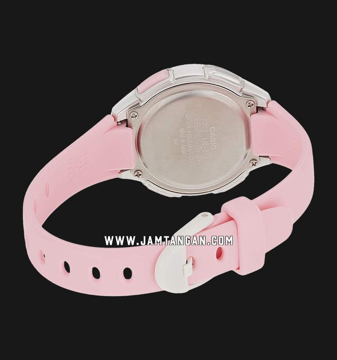 Casio General LW-203-4AVDF Digital Dial Pink Resin Band