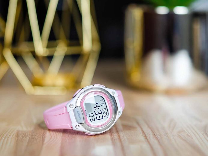 Casio General LW-203-4AVDF Digital Dial Pink Resin Band