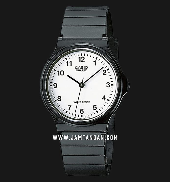 Casio General MQ-24-7BLDF Classic White Dial Black Resin Band