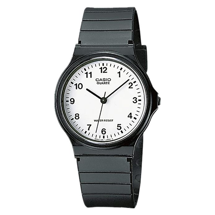 Casio General MQ-24-7BLDF White Dial Black Resin Band