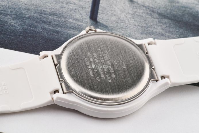 Casio General MQ-24B-7BDF Pop Analog White Dial White Resin Band