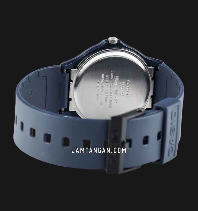 Casio Standard MQ-24UC-2BDF Black Dial Matte Blue Resin Band