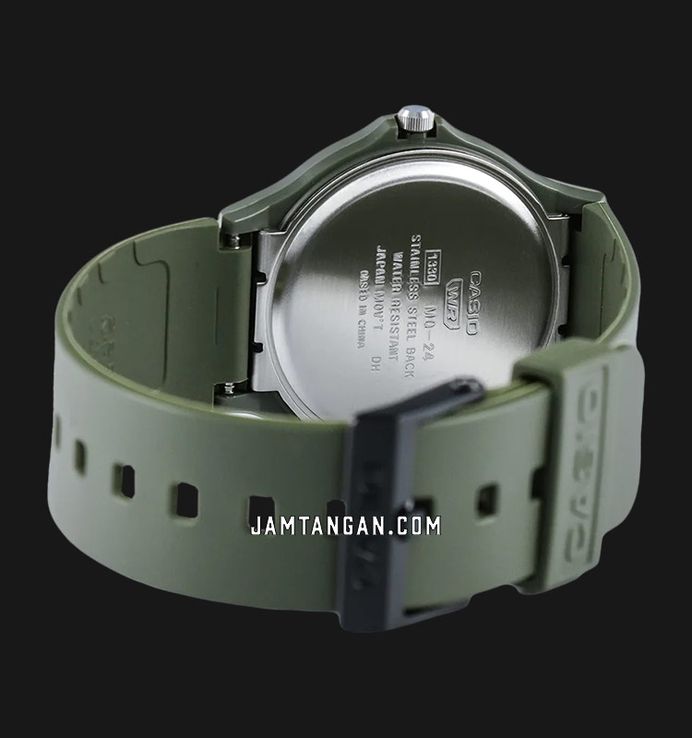 Casio Standard MQ-24UC-3BDF Black Dial Matte Green Resin Band
