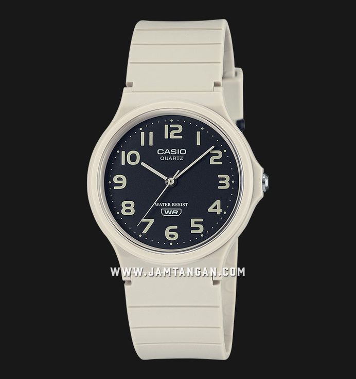 Casio Standard MQ-24UC-8BDF Black Dial Matte Beige Resin Band