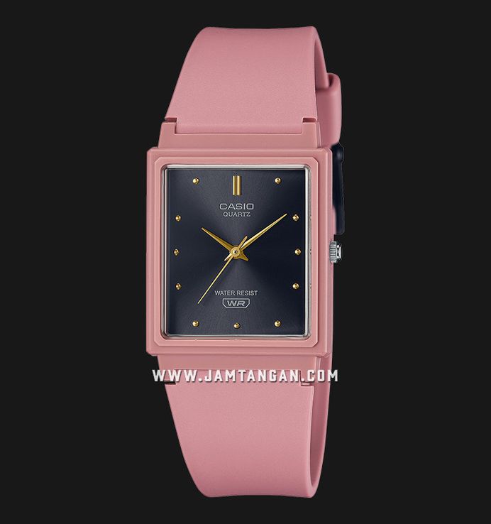 Casio General MQ-38UC-4ADF Black Dial Matte Pink Resin Band