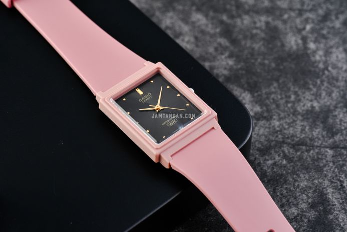 Casio General MQ-38UC-4ADF Black Dial Matte Pink Resin Band