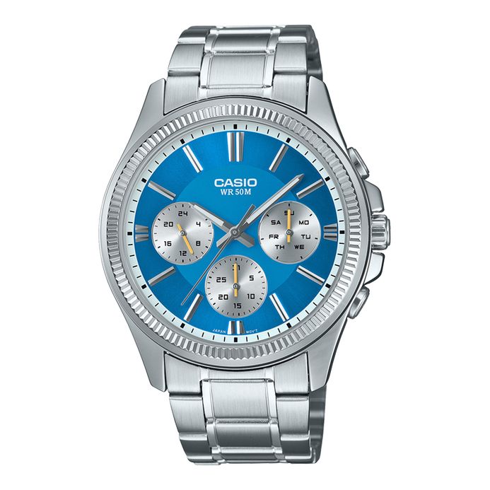 Casio General MTP-1375D-2A2VDF Men Blue Dial Stainless Steel Band