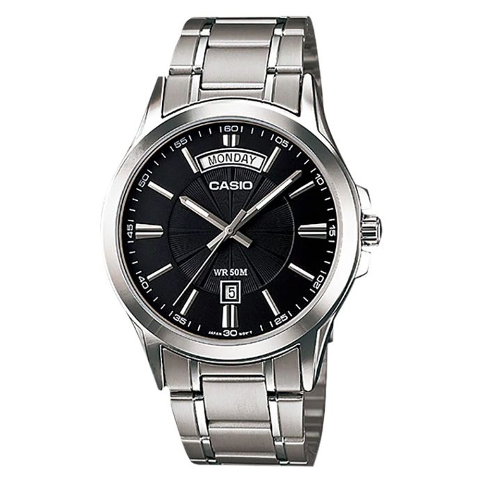 Casio General MTP-1381D-1AVDF Enticer Men Analog Black Dial Stainless Steel  Band