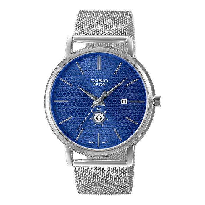 Casio General MTP-B125M-2A MTP-B125M-2AVDF Geometric Patterns Blue Dial ...