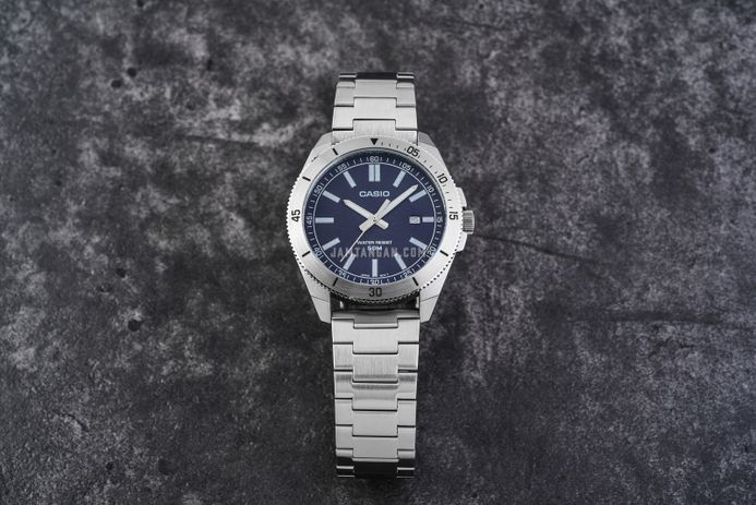CASIO MTP-B155D-2EV ブルーグレー チプカシ CASIO（カシオ） 腕時計 